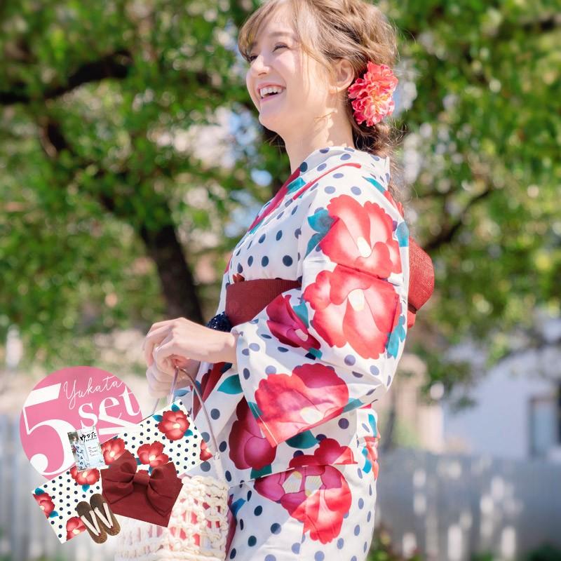 浴衣 ゆかた セット ワンタッチ帯 着付けセット - 通販 - guianegro.com.br
