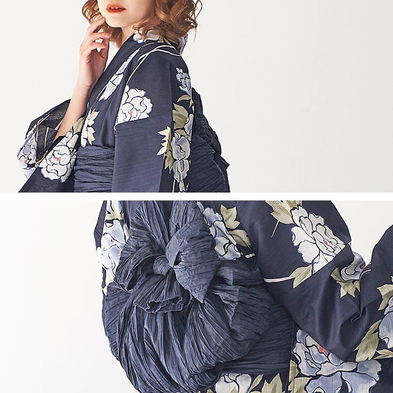 Dita 浴衣セット レディース 簡単（ゆかた・しわ兵児帯・下駄