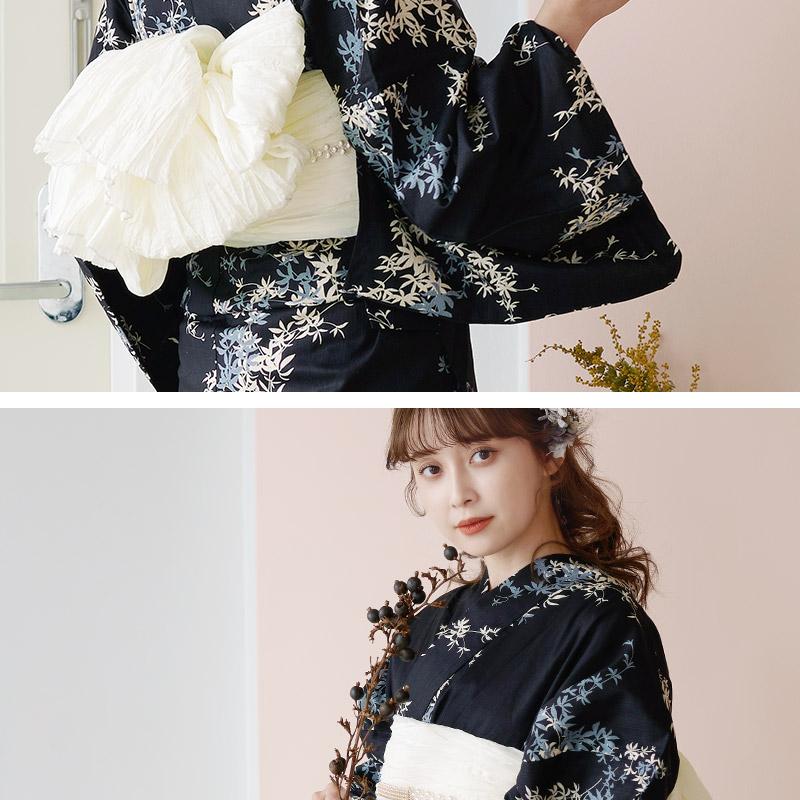 Dita レディース 浴衣 セット 簡単（ゆかた・しわ兵児帯・下駄