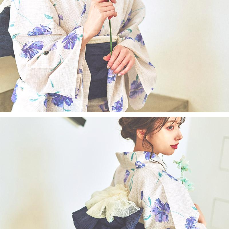 Dita 浴衣 レディース セット 簡単（ゆかた・しわ兵児帯・下駄