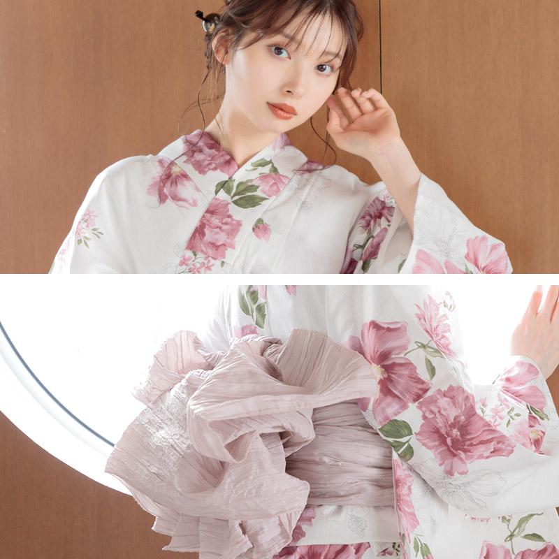 Dita レディース 浴衣 セット 簡単（ゆかた・しわ兵児帯・下駄