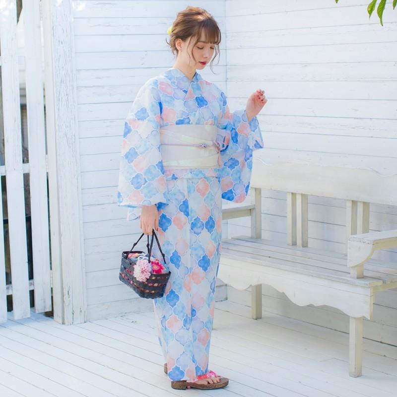 浴衣 セット レディース 大人 高級5点セット ゆかた つくり帯 下駄 着付け本 腰ひも レトロ モダン おしゃれ 可愛い パステル Dl Kimuface38 浴衣 水着通販dita 通販 Yahoo ショッピング