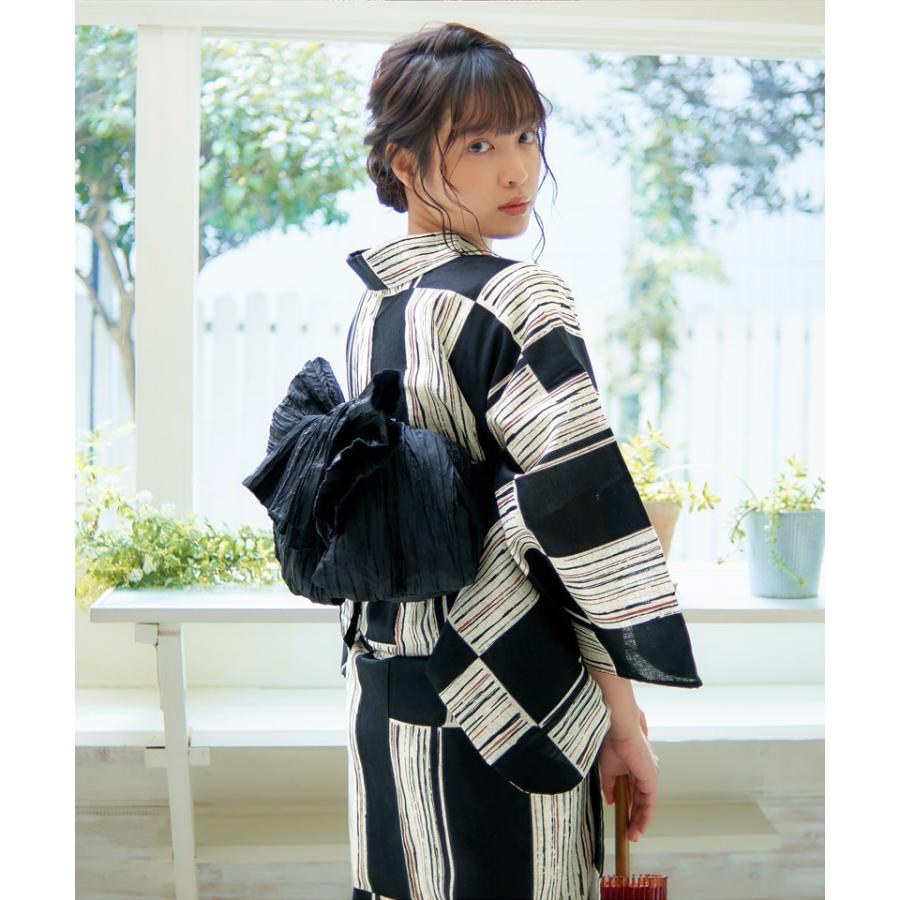 レディース 浴衣 セット 大人 ゆかた しわ兵児帯 下駄 着付け本 腰ひも 黒 シンプル ストライプ モノクロ 21年 上品 シック 高級 Dl Wako21 浴衣 水着通販dita 通販 Yahoo ショッピング