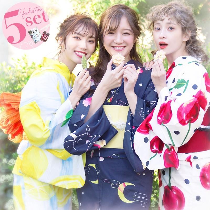 浴衣 セット レディース ゆかた 作り帯or兵児帯 下駄 カタログ 腰ひも 豪華浴衣5点セット白 紺 綺麗 レトロ 可愛い 22 大正ロマン Dl Yuka1 浴衣 水着通販dita 通販 Yahoo ショッピング