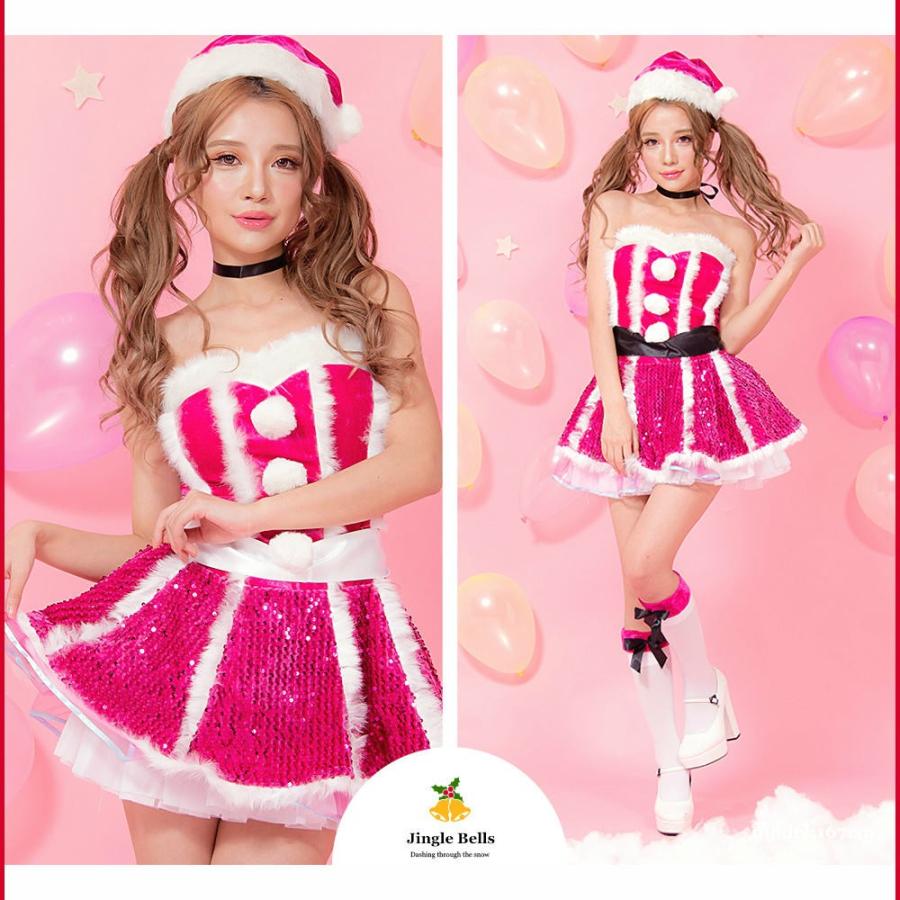 レディース サンタ Malymoon(マリームーン)カラーラメサンタ/全2色 5点セット(ワンピース、帽子、リボン、チョーカー、ソックス) |  | 03