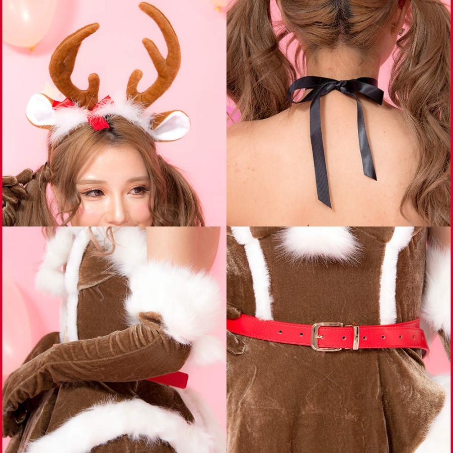 レディース サンタ Malymoon(マリームーン)トナカイ 6点セット(ワンピース・グローブ・ソックス・カチューシャ・ベルト・首飾り) |  | 07