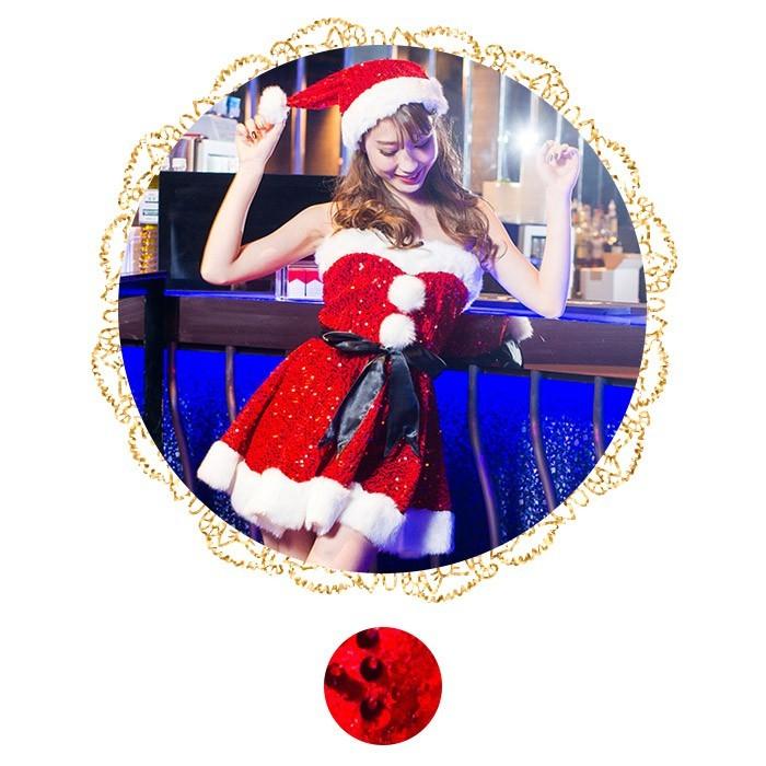 サンタコスチューム 赤 ラメ入り Tika サンタ コスプレ サンタコス サンタ衣装 レディース ベア