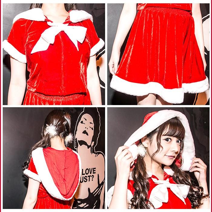 サンタ コスプレ 衣装costume(コスチューム)ビッグフードジャケット&スカート2点セット サンタ (ジャケット、スカート)/全1色(BL)クリスマス |  | 05