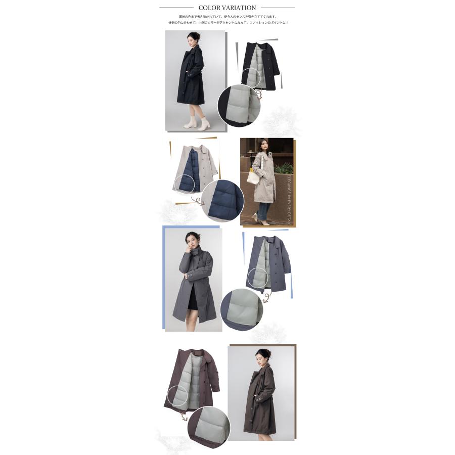 「クーポンで半額」爆買 Tisage ダウンコート レディース ダウンジャケット トレンチ ダウン90% アウター 上着 通勤 きれいめ 2025新色 体形カバー 大きいサイズ | Tisage | 13