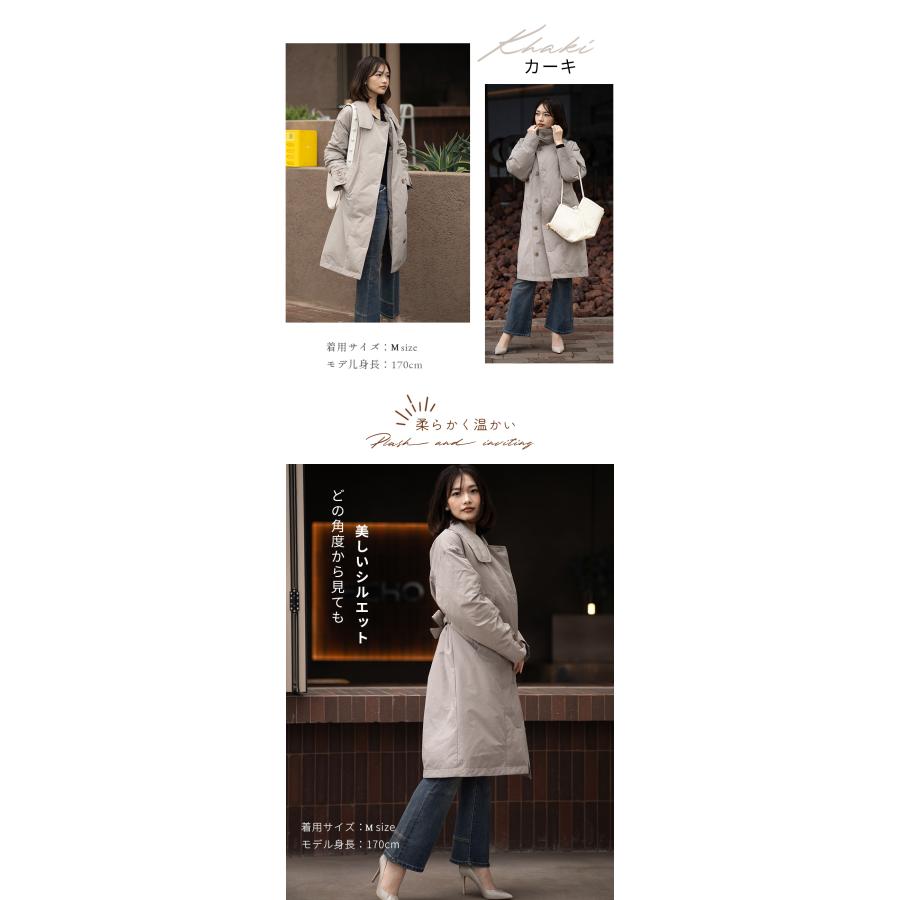 「クーポンで半額」爆買 Tisage ダウンコート レディース ダウンジャケット トレンチ ダウン90% アウター 上着 通勤 きれいめ 2025新色 体形カバー 大きいサイズ | Tisage | 04