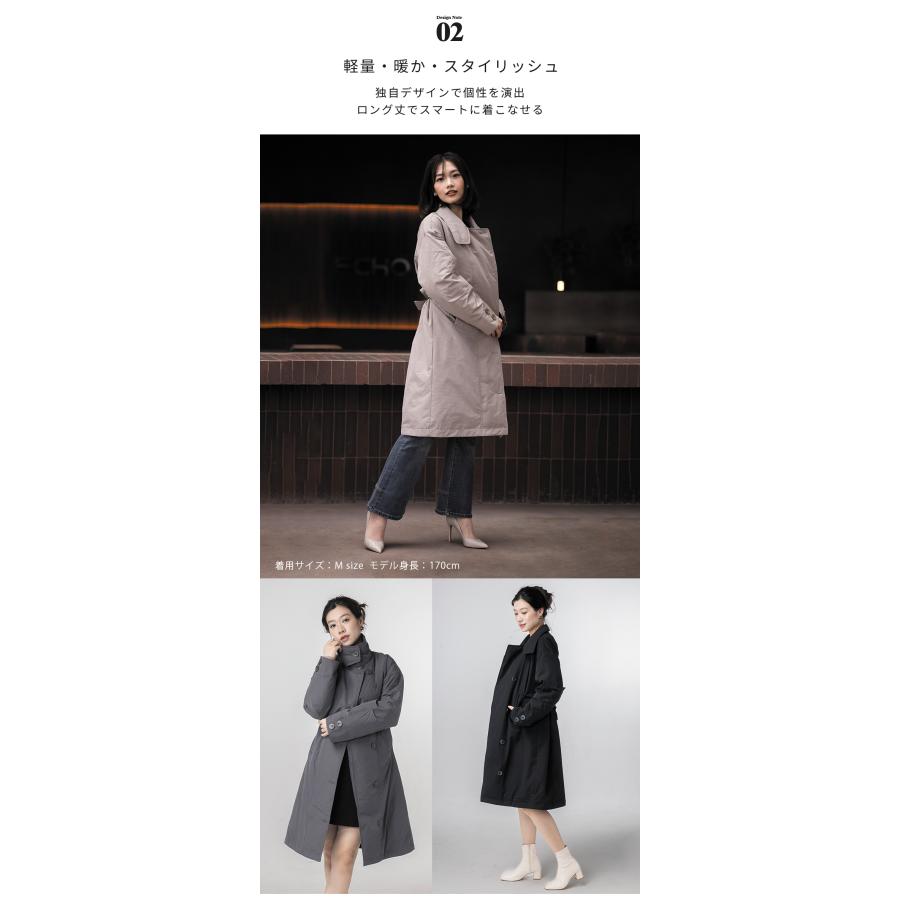 「クーポンで半額」爆買 Tisage ダウンコート レディース ダウンジャケット トレンチ ダウン90% アウター 上着 通勤 きれいめ 2025新色 体形カバー 大きいサイズ | Tisage | 08