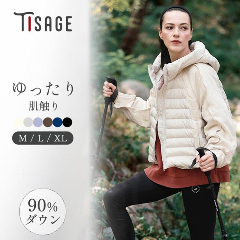 『クーポンで50%』 Tisage ダウンジャケット レディース ショート ダウン90% アウター 秋 冬 上着 ショートダウン 大きいサイズ 防寒 ギフト 2025新作 爆買 | Tisage