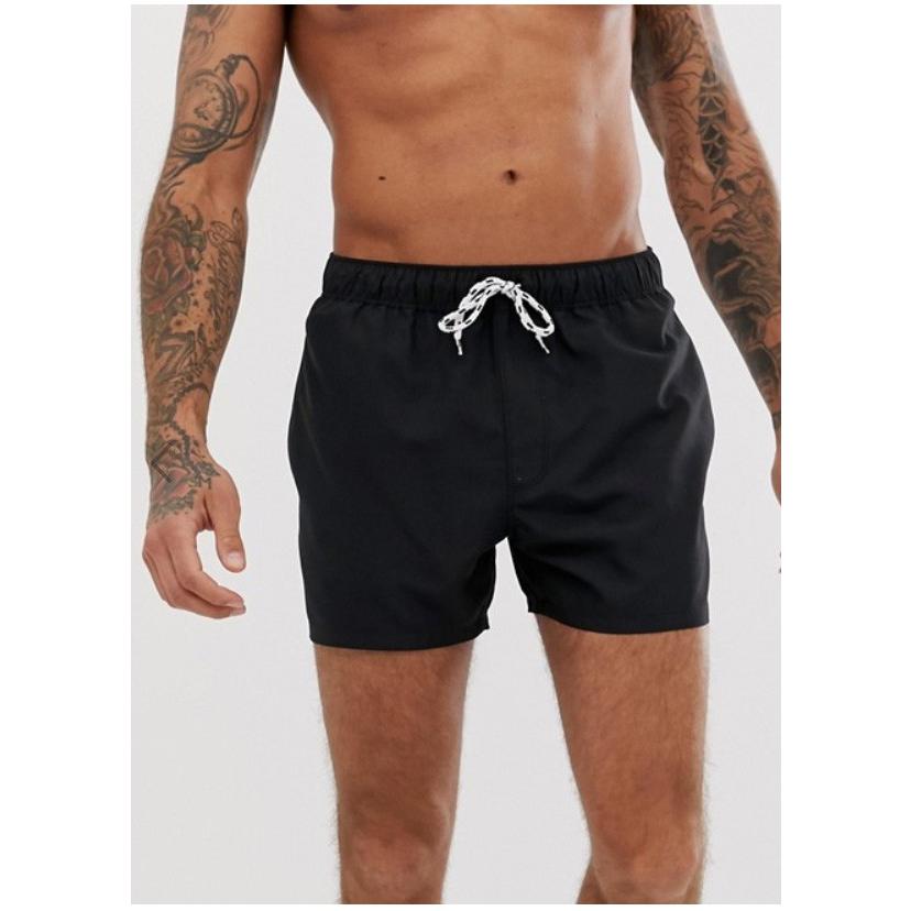 メンズ Asos メンズ スイムショーツ 水着 ショート パンツ ブラック スイムショーツ 水着 ショートパンツ ボトム トレンド 大きいサイズ インポート カジュアル As セレクトショップdiva 通販 Yahoo ショッピング