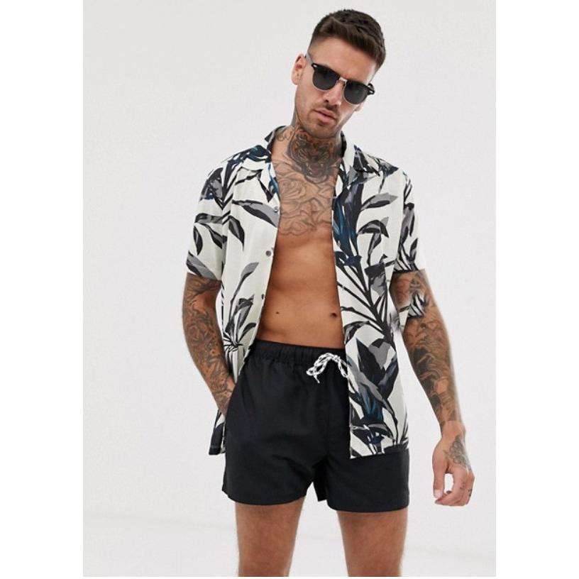 メンズ Asos メンズ スイムショーツ 水着 ショート パンツ ブラック スイムショーツ 水着 ショートパンツ ボトム トレンド 大きいサイズ インポート カジュアル As セレクトショップdiva 通販 Yahoo ショッピング