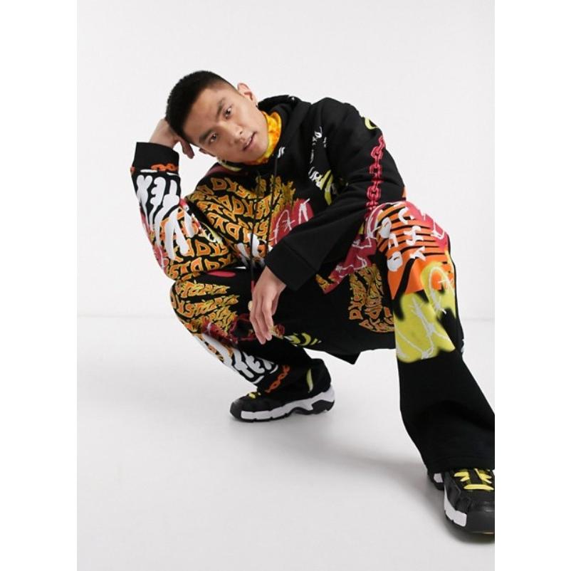 特別送料無料 京都のセレクトショップdivacloset メンズ カジュアル オシャレ コーディネート ファッション 40代 30代 代 ジョガー ワイドレッグ プリント グラフィティ ジェイドロンドン London Jaded ボトムス パンツ Diresatumbes Gob Pe