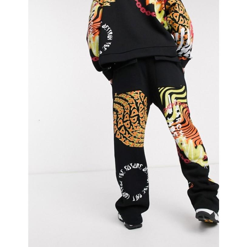 特別送料無料 京都のセレクトショップdivacloset メンズ カジュアル オシャレ コーディネート ファッション 40代 30代 代 ジョガー ワイドレッグ プリント グラフィティ ジェイドロンドン London Jaded ボトムス パンツ Diresatumbes Gob Pe