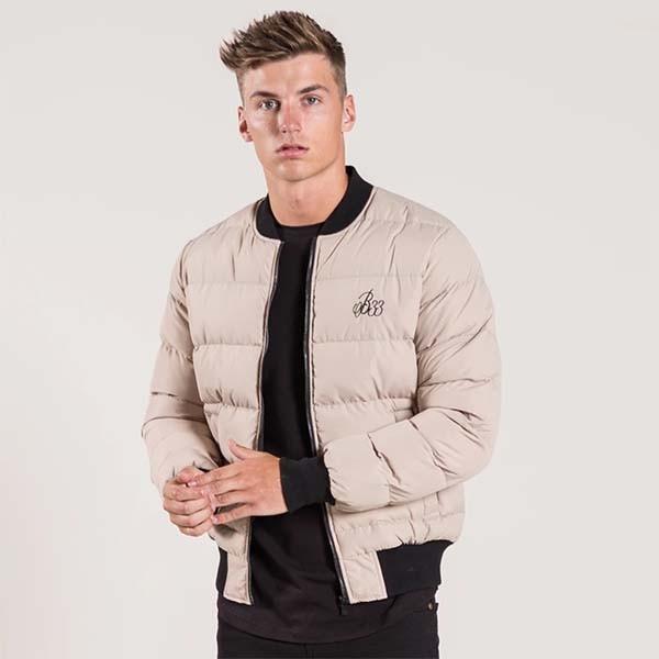 最新入荷 スリムフィット メンズ ベージュ ジャケット バイカラー ロゴ Ma1 ボンバージャケット アウター Clothing ビーインスパイアードクロージング Inspired Bee Clothingのメンズ人気ジャケット Inspired 日本未入荷bee ジャケット Meorboston Org