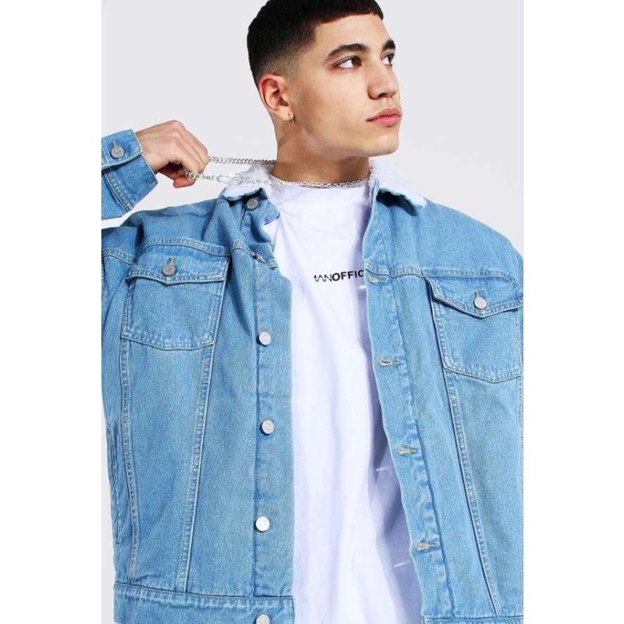 クーポン対象外 メンズカジュアル 最新 流行 大きいサイズあり アウター ジャケット デニム Boohoo ブーフー ボア 京都のセレクトショップdiva ファッション 40代 30代 代 ジャケット