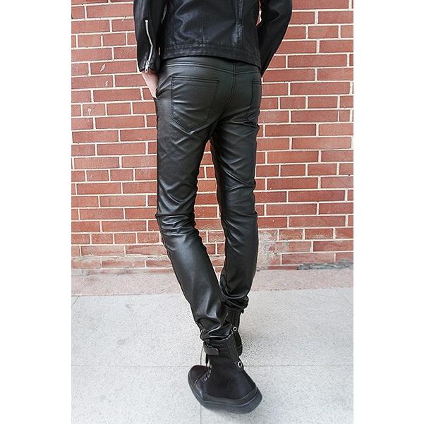 レザーパンツ スキニー ジーンズ ブラック メンズ ズボン パンツ DIVA