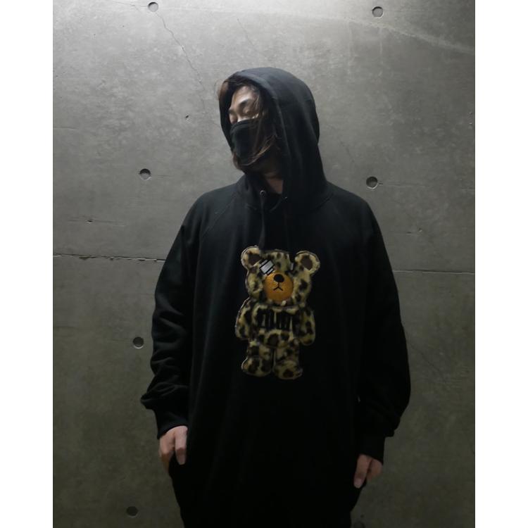 クマ もこもこ ぷくぷく ふわふわ ワッペン 刺繍スウェット 3D刺繍