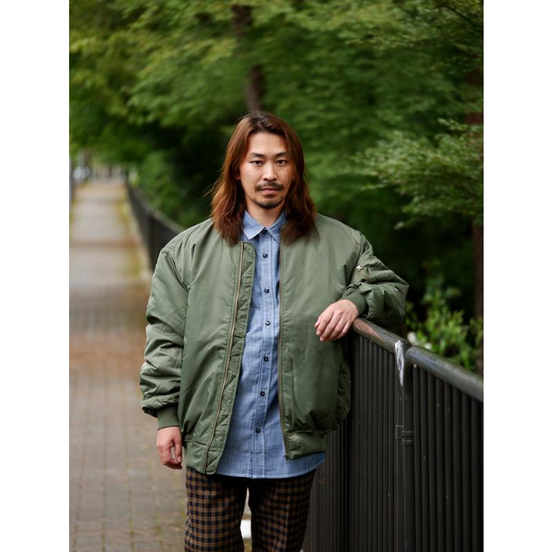 MA-1 ボンバージャケット ジップアップジャケット 中綿入り MA-1 ボンバージャケット ジップアップジャケット 中綿入り