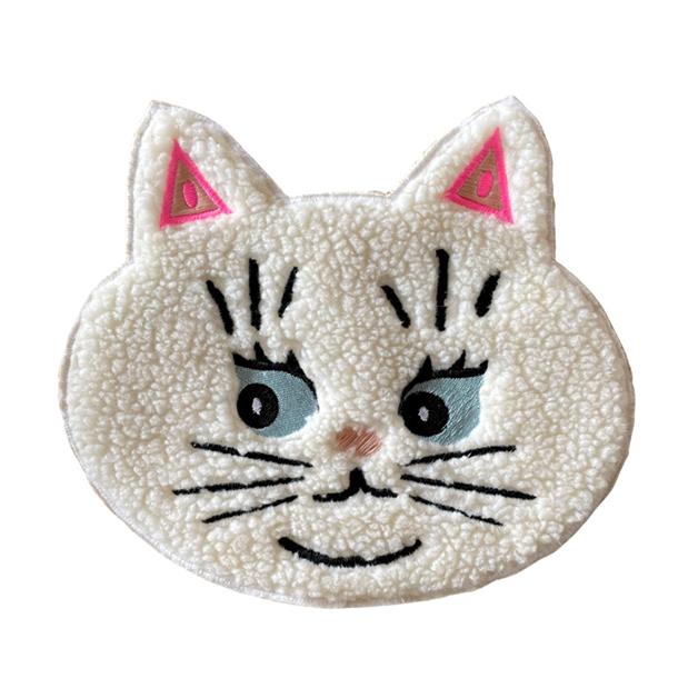 もこもこ 猫 ネコ キャット ぶすネコ ワッペン刺繍 プリント T もこもこ 猫 ネコ キャット ぶすネコ ワッペン刺繍 プリント T