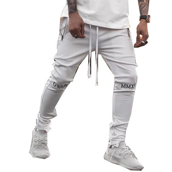 大人気 スイス発 Guapi ホワイト メンズ ジョガーパンツ トラックパンツ スウェット パンツ ストライプ ボトムス スリムフィット スキニーフィット ロングパンツ 値下げ Www Skylanceronline Com
