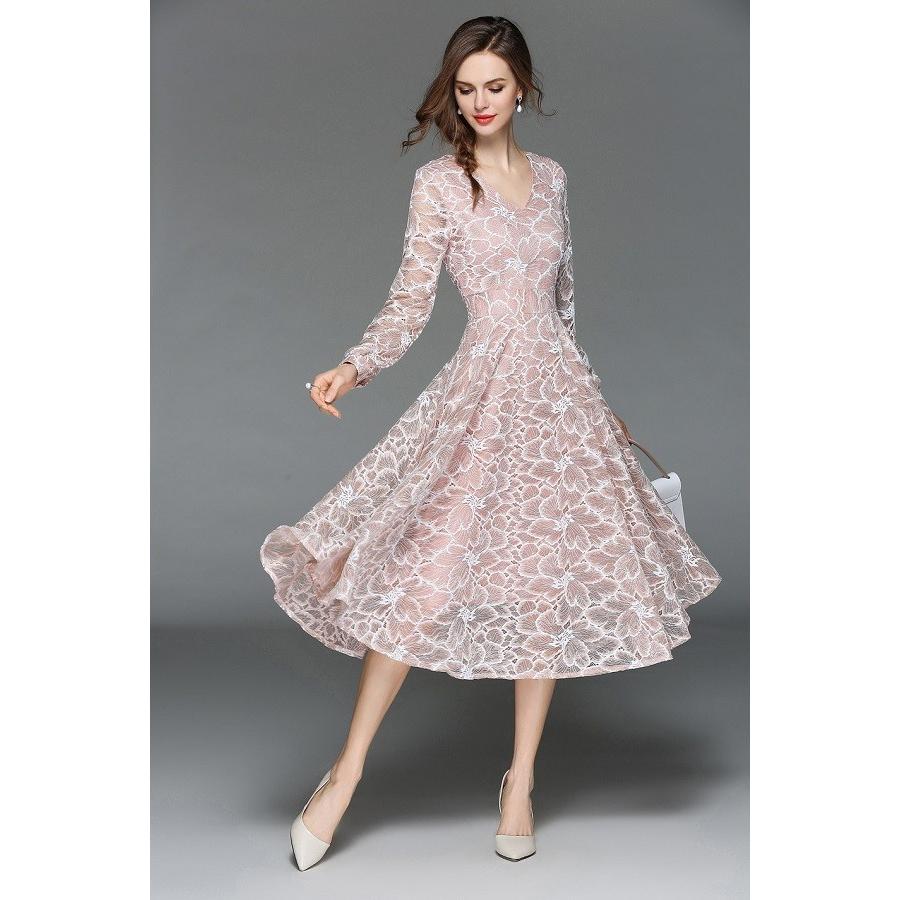 国産 オフショル ワンピース レース バーティ お呼ばれ ドレス 大人 セール品 Viptours Rs