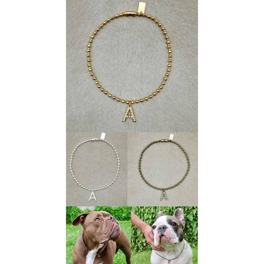 ペット用&飼い主さん用 イニシャルネックレス/ブレスレット チワワ 