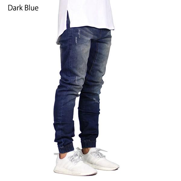 デニム ジョガーパンツ メンズ ボトム ユーズド加工 ストレッチデニム ジーンズ ジーパン インポート DIVAセレクト