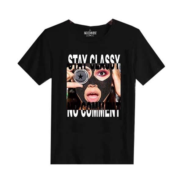 ノーコメントパリ Tシャツ ノーコメント 半袖 ノーコメ NO COMMENT PARIS ガールプリント　インポートブランド