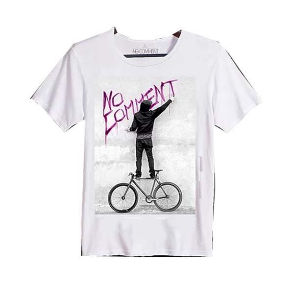 ノーコメントパリ Tシャツ ノーコメント 半袖 ノーコメ NO COMMENT PARIS ガールプリント　インポートブランド