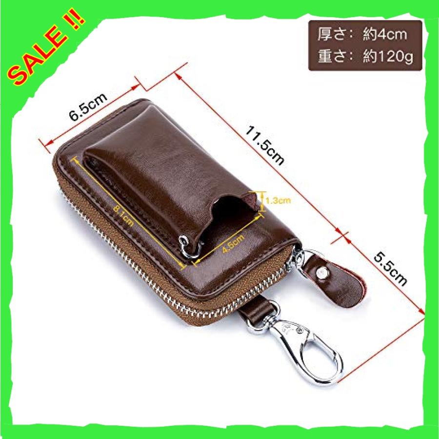 Mboyu キーケース メンズ スマートキーケース 車キーケース 本革 キーホルダー 多機能 6連 カード入れ カラビナ Sps Diva本店 通販 Yahoo ショッピング