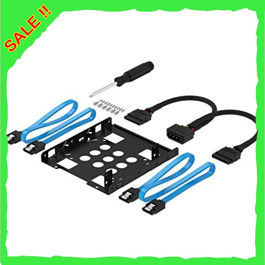 Sabrent 3 5インチから2台の2 5インチ内蔵hdd Ssd用変換ブラケットセット Sataケーブル 電源ケーブル付き Bk Hdcc Wmk068977 Diva本店 通販 Yahoo ショッピング