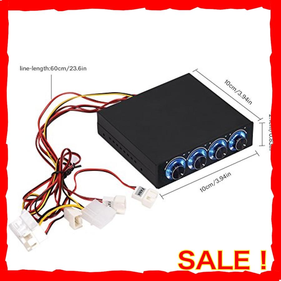 Richer R コンピュータファンコントローラ 4チャンネル コンピュータファン速度 温度コントローラ 青色led付き P Zqk0815 Diva本店 通販 Yahoo ショッピング