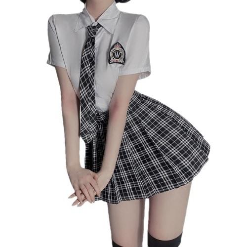 セーラー服 学生服 ベビードール 制服 衣装 女子高生 チェック柄 jk セーラー アニメ コスチューム 可愛い 仮装　コスプレ セクシー | 