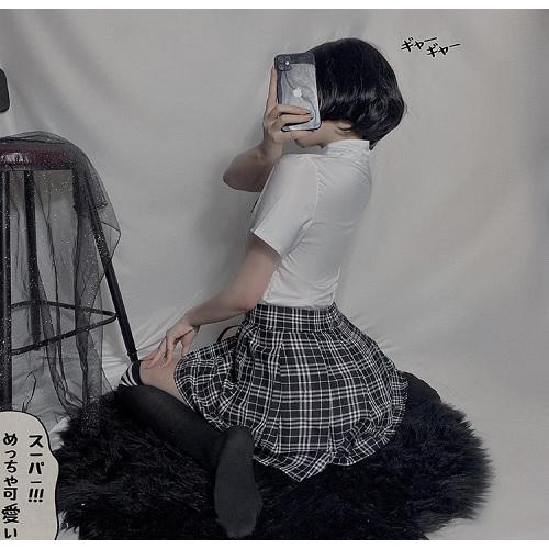 セーラー服 学生服 ベビードール 制服 衣装 女子高生 チェック柄 jk セーラー アニメ コスチューム 可愛い 仮装　コスプレ セクシー |  | 02