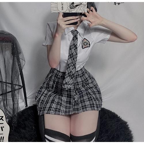 セーラー服 学生服 ベビードール 制服 衣装 女子高生 チェック柄 jk セーラー アニメ コスチューム 可愛い 仮装　コスプレ セクシー |  | 05
