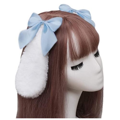 うさぎの耳 コスプレ ウサ耳 ロリータ かわいい ヘアピン サイドクリップ 髪飾り ハロウィン 仮装 |  | 02