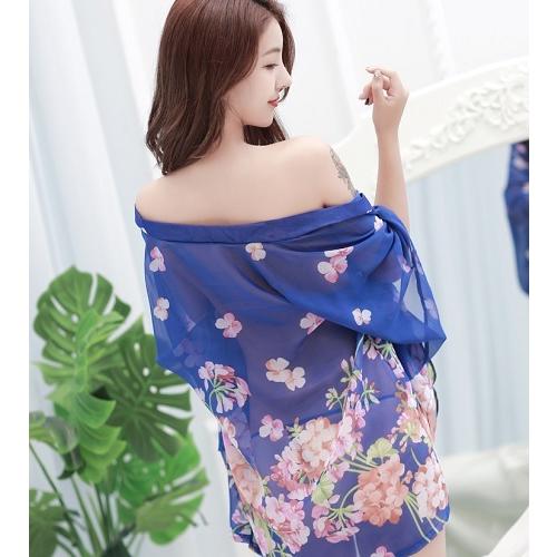 レディース シースルー 浴衣 セクシー ショート丈 和装 花魁 着物 寝巻 ネグリジェ |  | 02