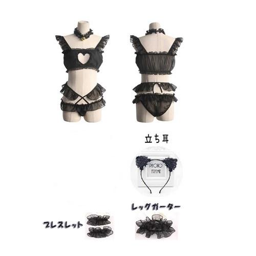 猫コスプレ セクシー ネコ ランジェリー かわいい 胸あき コスプレ コスチューム 萌え萌え |  | 01