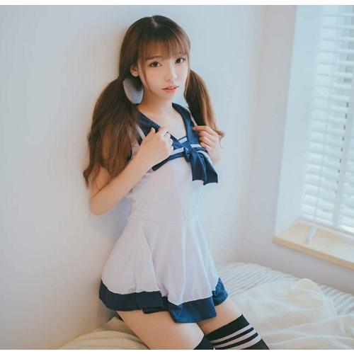 セーラー服 コスプレ セクシー コスチューム ランジェリー ベビードール 海軍風 JK 制服 高校生 女子高生 ミニスカート |  | 01