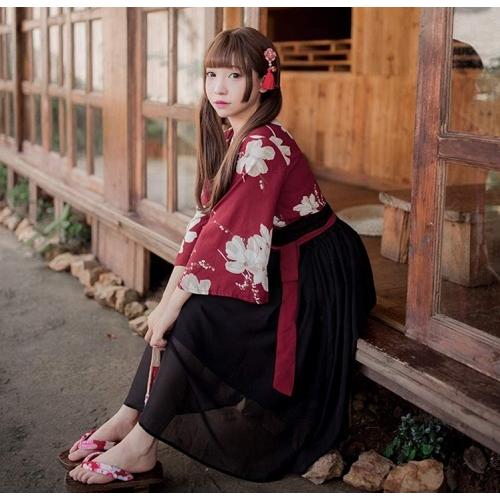 【D-C10049】和服 漢服 浴衣 コスプレ 着服 花魁 スカート レトロ風 仮装 和風 古典美人服 写真 撮影 学園際 文化際 夏祭り ハロウィン |  | 06