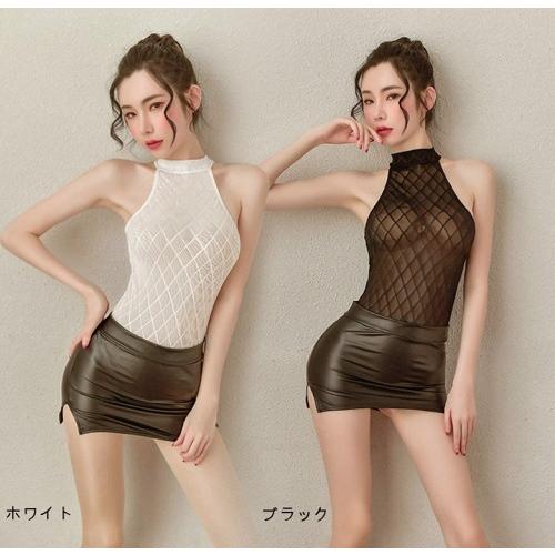 コスプレ 秘書 セクシー 女教師 OL コスチューム ランジェリー ミニスカート ファスナー ストッキング付き 3点セット フリーサイズ |  | 02