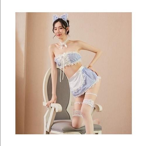 メイド服 コスプレ ブラジャー スカート カチューシャ エプロン セクシー ハロウィン 仮装 可愛い ストッキング付き レディース 8点セット |  | 06