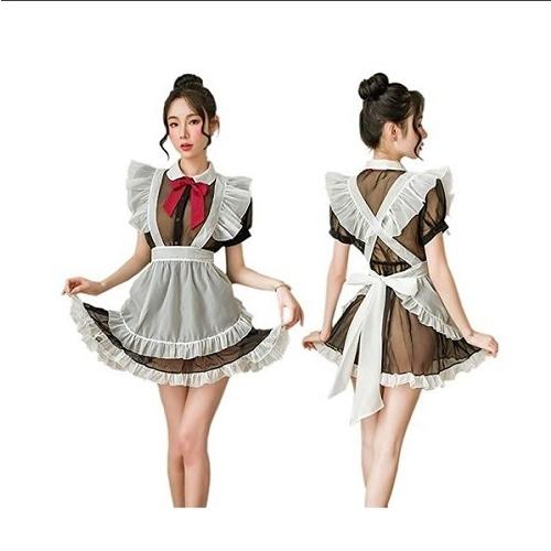メイド服 メイド ランジェリー ワンピース エプロン セクシー コスプレ コスチューム 可愛い 萌え シースルー ベビードール |  | 02