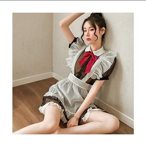 メイド服 メイド ランジェリー ワンピース エプロン セクシー コスプレ コスチューム 可愛い 萌え シースルー ベビードール |  | 04