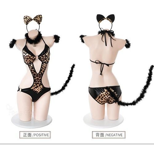 セクシー 豹柄 コスプレ 猫耳 カチューシャ レザー 尻尾付き ランジェリー 豹柄 連体服 コスプレ フリーサイズ |  | 07