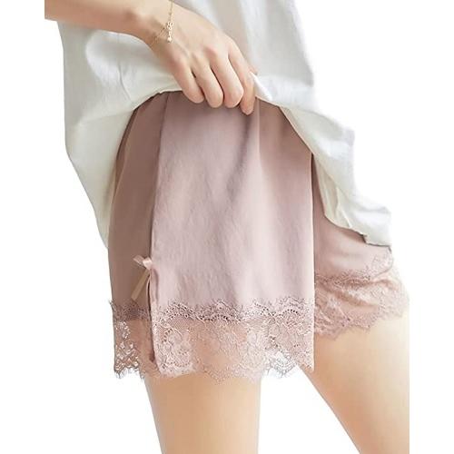 【D-C10134】インナーパンツ ペチコート ペチパン 見せパン レディース 裾レース リボン ボトムス ショートパンツ ペチパンツ パンツ 部屋着 |  | 02