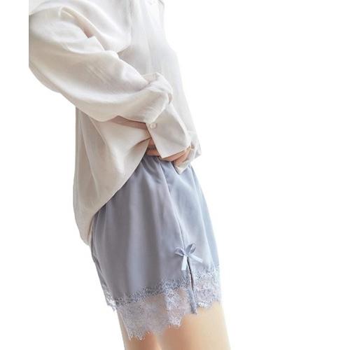 【D-C10134】インナーパンツ ペチコート ペチパン 見せパン レディース 裾レース リボン ボトムス ショートパンツ ペチパンツ パンツ 部屋着 |  | 04